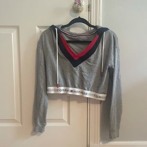 Tommy Hilfiger cropped light weight hoodie
